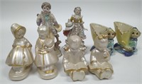 Lot of Porcelain & Wood Figurines