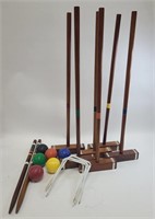 Vintage Croquet Set with Carrying Bag