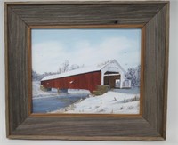 Roseville Bridge Original Oil On Canvas