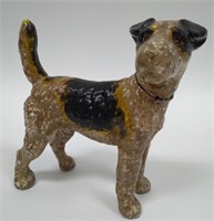 Painted Cast Iron Dog Coin Bank