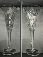 (2) 9"T  WATERFORD MILLENNIUM "PROSPERITY GLASSES