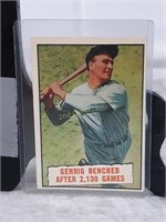 1961 Topps Baseball Card # 405 Lou Gehrig