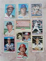 Qty (10) 1978 Topps Baseball Cards