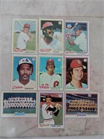 Qty (9) 1978 Topps Baseball Cards