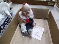 Victoria bisque clown doll