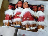 8 vinyl Indian dolls