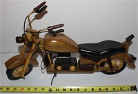Wooden model motorcycle in exc.