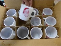 24 Anchor Hocking Santa mugs - MIB
