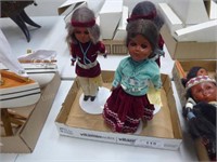 3 Indian Dolls - Navaho - Carlson Doll Co.