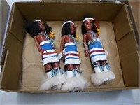 3 Indian Dolls - snake dancer - Carlson Doll Co.