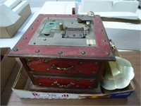 Fuji battery operated music box w/ records - jewel