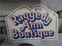 Raggedy Ann Boutique display wood sign