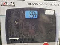 Taylor Glass Digital Scale 500 LBS Capacity Black