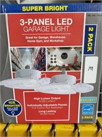 Super Bright 3 Panel LED Garage Light 2 Pack