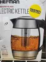 Chefman Electric Kettle Glass Cordless 1.8 Liter