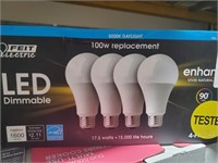 Feit Electric LED Dimmable Light Bulb 4 Pack