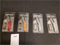 (4) Sealed Husky Folding Utility Knives