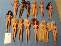 Collection of 13 Vintage Barbies