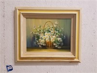 Framed Flower Painting