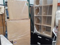 Shelf Unit, File Cabinet & 3 Mobile File Cabinet