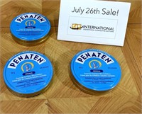 3 Tins of Penaten Medicated Cream