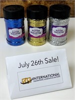 3 Jars of Craft Glitter