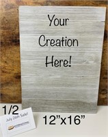 12" x 16" Wood Craft Board (see 2nd photo)