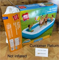 10 ft Inflatable Pool -has not been tested - AS IS