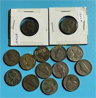 (14) Silver War Nickels