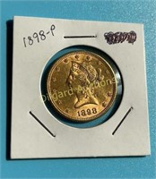 1898-P $10 Gold Liberty, Super Nice Coin