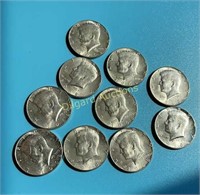 10-1968-D 40% silver Kennedy Halves Very HG