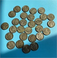 (28) Silver War Nickels