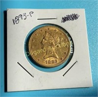 1893-P $10 Gold Liberty, Nice luster HG