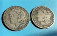 1889-O & 1890-O Morgan Dollars