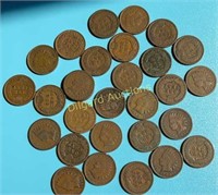 (29) Indian Head Cents  1887-1907