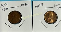 1909-P Lincoln Cent, 1909-P VDB Full Wheat Lines