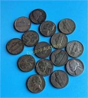 (15) Silver War Nickels  All "S" mint