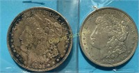 (2) 1921-P Morgan Dollars