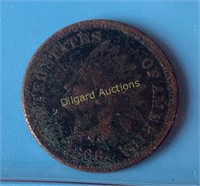 1866 Indian Head Cent  Semi-Key