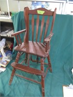 Antique Wooden Highchair -no tray