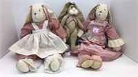 (3) bunny dolls