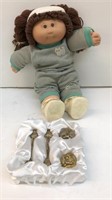 (1) Cabbage patch doll (1) baby spoon set