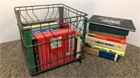 Shenandoah pride milk crate with various books