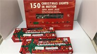 (4) sets of Christmas lights: (2) 140 mini solid