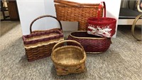 Box of various baskets incl. stair step basket