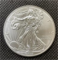 2011 Uncirculated 1 Oz Silver American Eagle