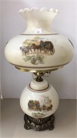 Currier and Ives four season lamp