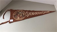 Vintage felt pennant Shenandoah Caverns