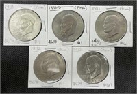 (3) 1971 (1) 1972 (1) 1974 Eisenhower Dollars