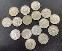 (16) 1966-1969 Kennedy Half Dollars